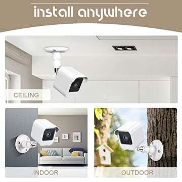 Wall Mount for Wyze Cam V3 - 360° Adjustable Mount Bracket with Weatherproof Housing (3 Pack)