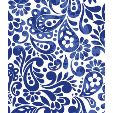 Batik Scroll Royal Blue Gift Wrapping Roll 24" X 16'