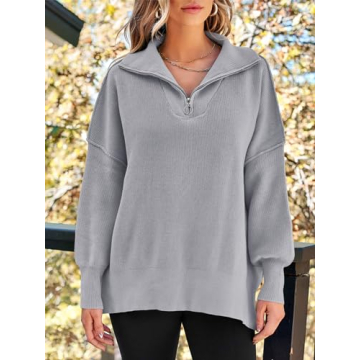LILLUSORY Women's Stylish Oversized Sweater for Fall