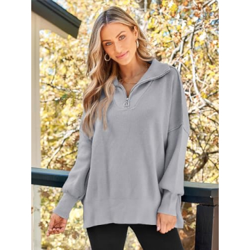 LILLUSORY Women's Stylish Oversized Sweater for Fall