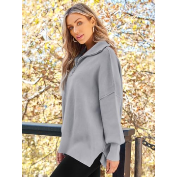 LILLUSORY Women's Stylish Oversized Sweater for Fall