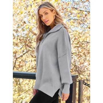 LILLUSORY Women's Stylish Oversized Sweater for Fall
