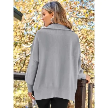 LILLUSORY Women's Stylish Oversized Sweater for Fall