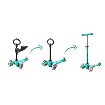 Micro Mini 3-in-1 Deluxe Scooter Aqua for Kids