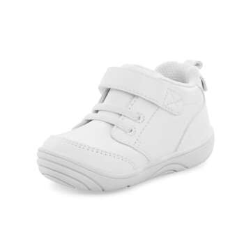 Stride Rite 360 Unisex Child Taye 2.0 First Walker Shoe, White, 5 Toddler US