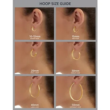 Amazon Essentials Yellow Gold Plated Stainless Steel Flattened Hoop Earrings (70mm) (previously Amazon Collection)