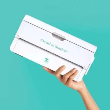 Xyron Creative Station, 9” x 5”, Craft Supplies & Scrapbooking Supplies, Small Label Maker, Makes Invitations, Handmade Cards, Flash Cards, Stickers, Perfect for Home School & Home Office (624632)