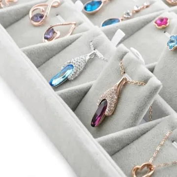 Oirlv Velvet Jewelry Tray – Stylish 24 Grid Organizer