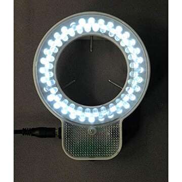 AmScope LED-56S-ZK 56 Microscope Ring Light LED Ring Light Illuminator with Dimmer for Stereo Microscope