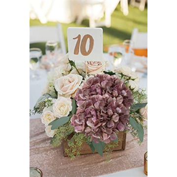 DILATATA 4 Pcs Dried Touch Hydrangeas for Home Decor