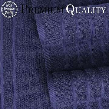 CRAFTBERRY Bath Towels Set-100% Cotton-2 Bath Towels, 2 Hand Towels & 2 Washcloths-Large, Quick Dry,...