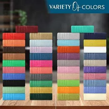 CRAFTBERRY Bath Towels Set-100% Cotton-2 Bath Towels, 2 Hand Towels & 2 Washcloths-Large, Quick Dry, Absorbent, Plush, Soft-Home, Gym, Yoga, Spa, Hotel, Pool, Shower Towels- Luxury Bathroom Towels