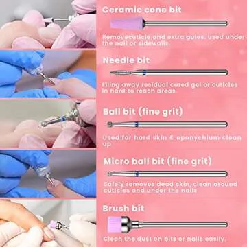 30 Pieces Nail Drill Bits Set 3/32 Inch Ceramic Efile Nail Drill Bits Diamond Cuticle Electric Nail File Carbide Cuticle Remover Bits for Home Salon Acrylic Gel Nail Manicure Pedicure Tools
