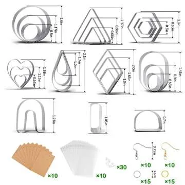 Mity Rain 124pcs Polymer Clay Cutters Kit for Jewelry