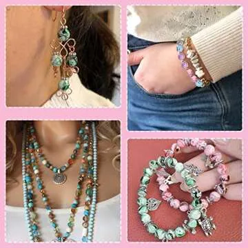 Quefe 500pcs Craft Beads for DIY Jewelry Making