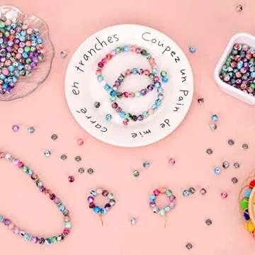 Quefe 500pcs Craft Beads for DIY Jewelry Making