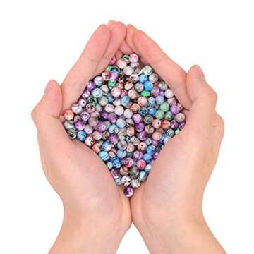 Quefe 500pcs Craft Beads for DIY Jewelry Making