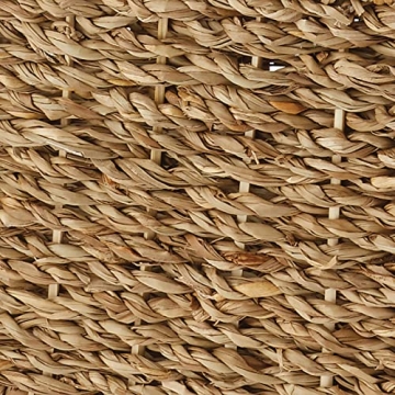 mDesign Woven Seagrass Bathroom Storage Organizer for Rolls