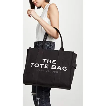 Marc Jacobs Large Black Canvas Tote Bag for Women