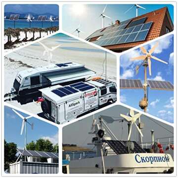 3000 Watt Solar Wind Kit Off Grid System 48V Battery Charger :20pcs 100W Mono Solar Panel + 1000W Wind Turbine Generator + 40A MPPT Charge Controller + 3000W Inverter Peak 6000W