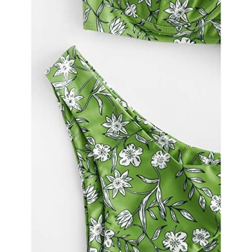 Stylish ZAFUL Women's Underwire Floral High Cut Bikini