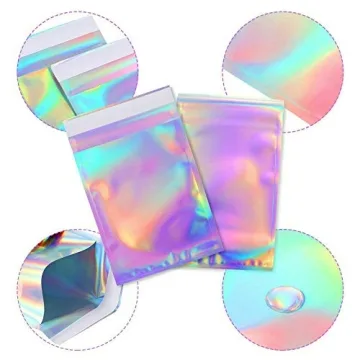 100Pcs Holographic Metallic Mailers for Stylish Shipping