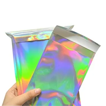 100Pcs Holographic Metallic Mailers for Stylish Shipping