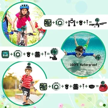 PROGRACE Kids Waterproof Digital Camera for Adventures