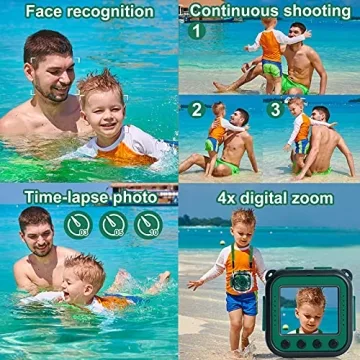PROGRACE Kids Waterproof Digital Camera for Adventures