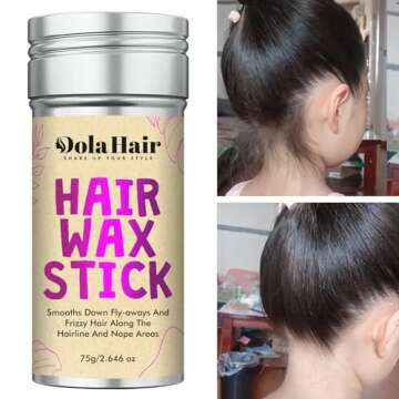 Dolahair Hair Wax Stick - Ultimate Flyaway Control & Styling Tool for Kids, Women