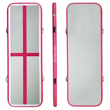 EZ GLAM Inflatable Gymnastics Tumble Track Mat - Durable & Portable