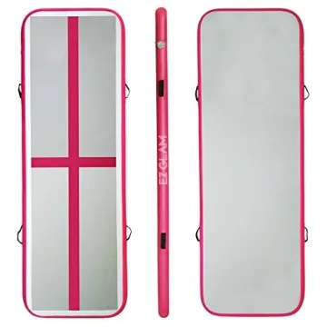 EZ GLAM Inflatable Gymnastics Tumble Track Mat - Durable & Portable