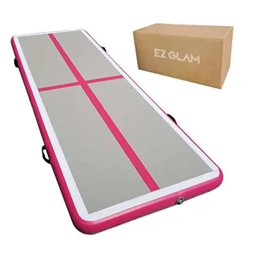 EZ GLAM Inflatable Gymnastics Tumble Track Mat - Durable & Portable