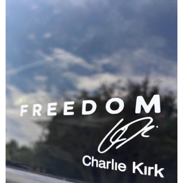 2 Pack Freedom is Worth Fighting Charlie Kirk Merchandise True American Hero Car Bumper Stickers Dec...