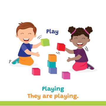 Action Book: Children's Board Book for Learning Verbs For Toddlers Ages 1-4, Written by a Speech Therapist