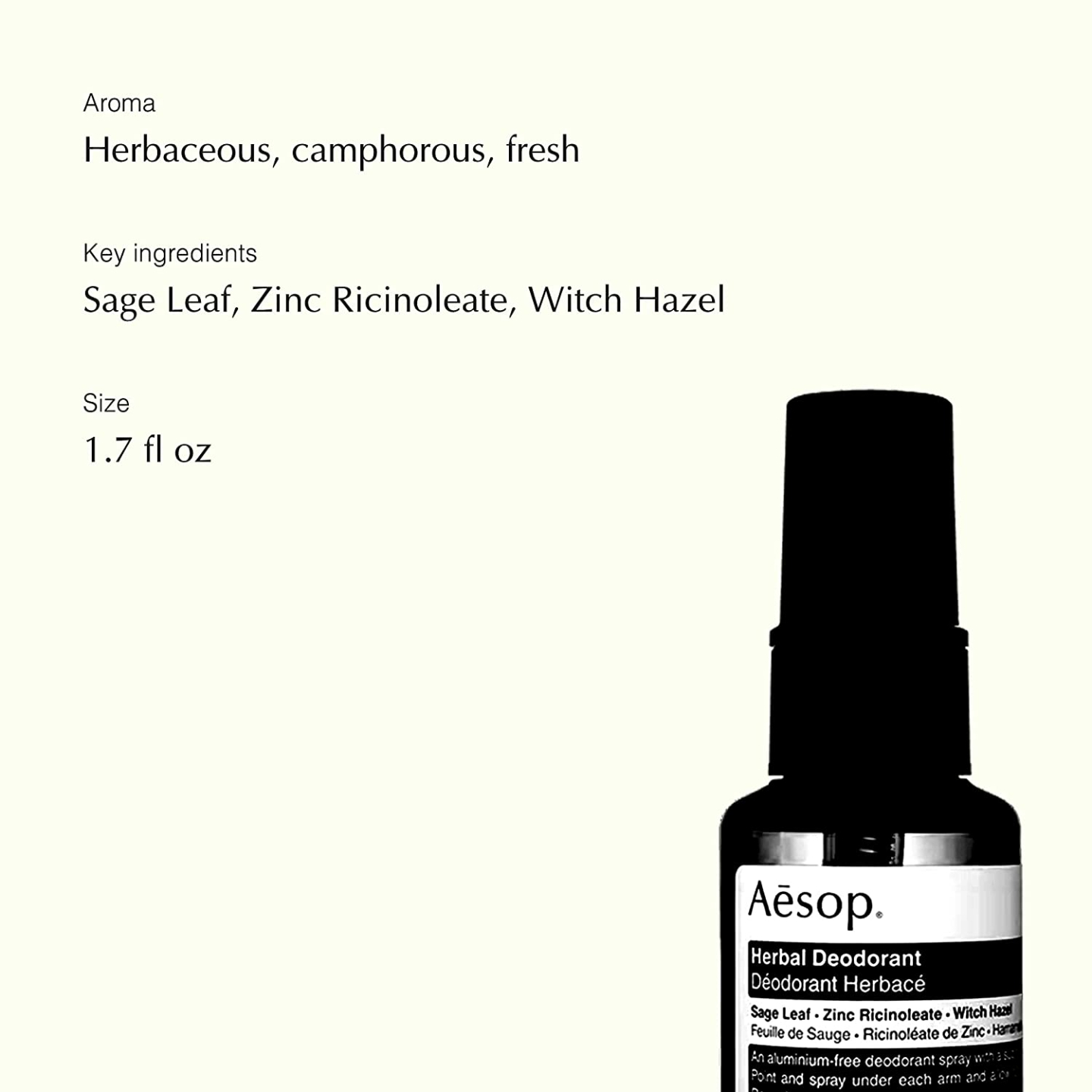Aesop Herbal Deodorant 1.7 fl oz - Vegan & Cruelty-Free