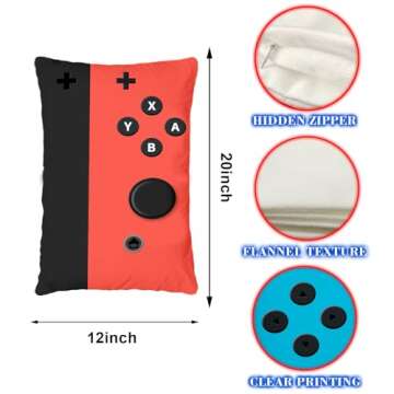 Undergo A Set of 2 Throw Pillow Cases- Gamer Gifts for Teen Boys - Soft Gaming Throw Pillow Cases Cu...