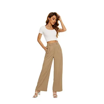 Stylish FUNYYZO Women's Wide Leg Pants for Comfort