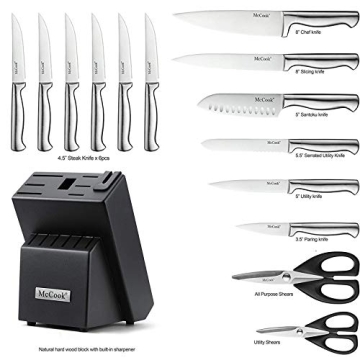 Premium McCook® Knife Set with Built-in Sharpener