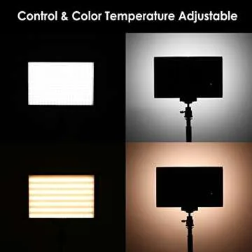 Neewer 3-Pack Bi-Color Dimmable 280 LED Video Light and Stand Lighting Kit with Battery, USB Charger and Carrying Bag - 3200-5600K,CRI 95+ LED Panel for Camera Photo Studio, YouTube Video Shooting