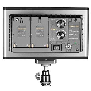 Neewer 3-Pack Bi-Color Dimmable 280 LED Video Light and Stand Lighting Kit with Battery, USB Charger and Carrying Bag - 3200-5600K,CRI 95+ LED Panel for Camera Photo Studio, YouTube Video Shooting