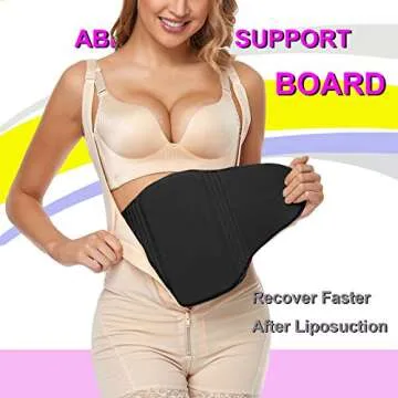 Abdominal Compression Board | Ab Board Post Surgery Liposuction | Tabla Op Lipo Foam Belly Flattening Ab Board | lipo foams and boards, Black
