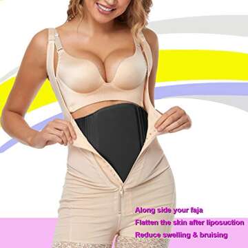 Abdominal Compression Board | Ab Board Post Surgery Liposuction | Tabla Op Lipo Foam Belly Flattening Ab Board | lipo foams and boards, Black