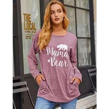 Nlife Mama Bear Shirt for Moms Gift Ideas Stylish Tees
