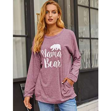 Nlife Mama Bear Shirt for Moms Gift Ideas Stylish Tees