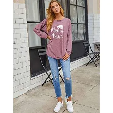 Nlife Mama Bear Shirt for Moms Gift Ideas Stylish Tees