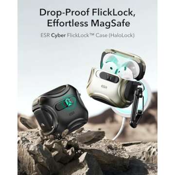 ESR Case for AirPods 4th Gen - HaloLock, USB-C, Black