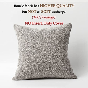 Luxury 18x18 Boucle Pillow Cover for Elegant Home