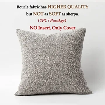 Luxury 18x18 Boucle Pillow Cover for Elegant Home