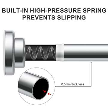 Ausemku Shower Curtain Rod – Rustproof, Adjustable & Easy Installation